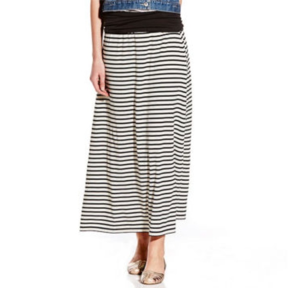 Vince Camuto Dresses & Skirts - VINCE CAMUTO Stripe Fold Over Band Maxi Skirt